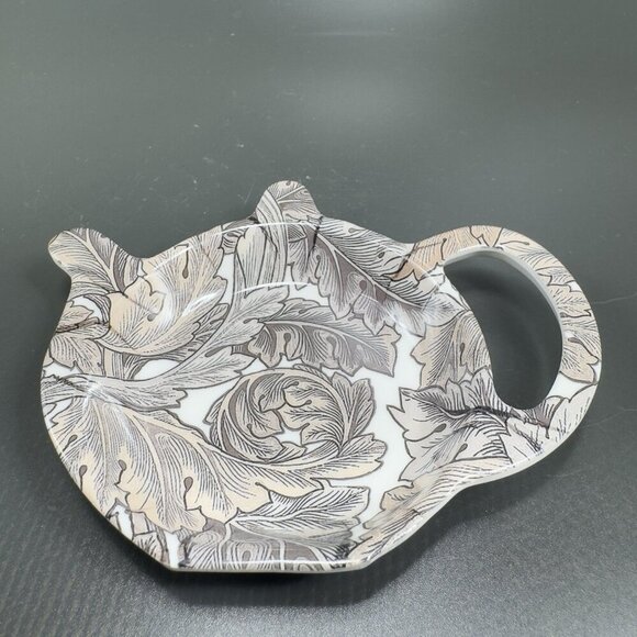 W Morris Acanthus Melamine Teabag Tidy Victorian The Leonardo Collection Set 2 - Picture 6 of 13